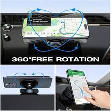 Powerful Magnetic Car Phone Holder - Dual-Sided Suction Cup Design, 360° Rotation, ABS Material, Multi-Angle Adjustable, No Adhesive Needed, Fits All Smartphone Sizes | Automatic Phone Holder - B - View 9