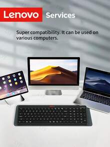 Lenovo 联想 K290 无线蓝牙键盘，支持 2.4G 双模连接，小巧静音办公键盘，适用于笔记本电脑、平板电脑等多种设备。 - 查看 10