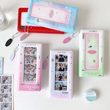 Album ảnh dạng dải 40 ngăn, hộp đựng ảnh 4 ngăn kiểu Life, bìa đựng ảnh K-Pop dùng để đựng ảnh chứng minh thư, vé, thẻ, đồ dùng văn phòng phẩm trường học. - nhiều màu - Xem 10