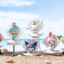 SANRIO 三丽鸥角色海滩假日贝壳盲盒，6款随机款式，度假盲盒系列，肉桂卷迷你人偶，假日、生日、嘉年华礼物佳选，PVC收藏人偶，适合青少年和成人 - 彩色 - 查看 7