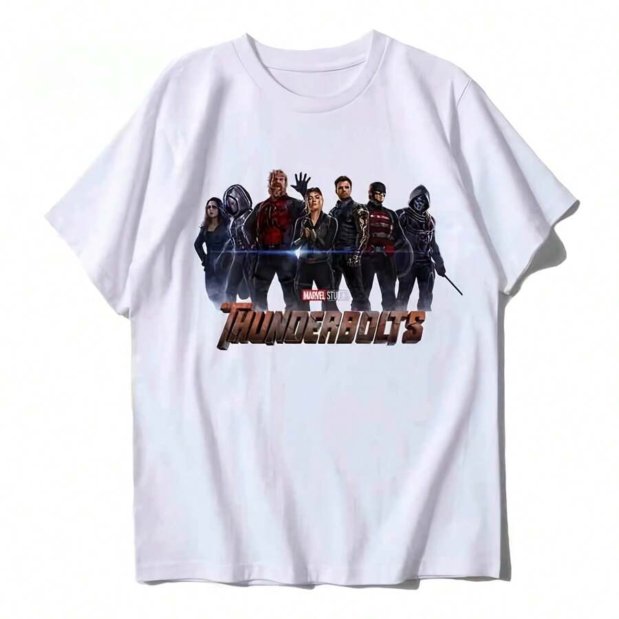 's Thunder Team T-Shirt, 's Superhero Movie, Personality, Short Sleeve Cotton Thunderbolts Clothing For Men And Women - 款式 - 查看 1