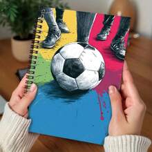 1 buah Buku Catatan Spiral Bertema Sepak Bola Kreatif, Sampul Bergaya Tinta Warna-warni Menampilkan Suasana Olahraga yang Semarak. 100 Halaman Ruang Menulis Memenuhi Kebutuhan Catatan Kerja dan Belajar, Juga Hadiah Wisuda dan Ulang Tahun yang Berkesan. Cocok untuk Buku Harian, Perencana Harian & Memo, Menawarkan Pengalaman Menulis Baru. - D - View 4