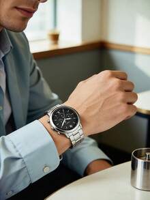 FOSSIL All-Occasion Quartz Watch: Smooth Movement For Work, Dates & Weekends Evening Party FS5384 - Silver - View 4
