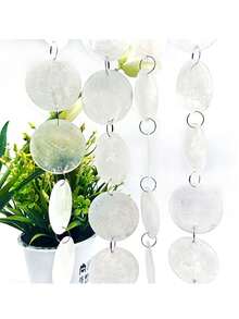 Bộ 9 lá cờ treo bằng vỏ sò mica, trang trí phông nền đám cưới ngoài trời theo chủ đề rừng, trang trí lối vào bằng vỏ sò, trang trí chuông treo bằng vỏ sò, trang trí nhà cửa và đám cưới. - Nhiều kiểu dáng - Xem 7