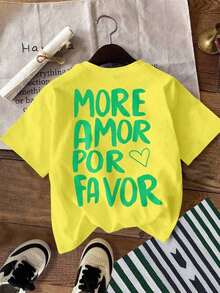 Camiseta de Mujer DrmWander, Camiseta de Manga Corta con Estampado Gráfico Estilo Casual Urbano, Bonita Camiseta de Verano, Camisetas Lindas para Mamá, Camiseta Personalizada, Camiseta Gráfica Personalizada, Camiseta de Mujer, Conjuntos de Ropa de Vacaciones, Conjuntos de Playa, Ropa de Verano para Mujer, Camisetas para Damas para el Verano, Tops de Mujer para el Verano, Atuendo para la Playa para Mujer, Camisetas para Damas para el Verano - Amarillo - Ver 2