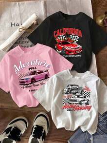 Women's Short-Sleeved Top With Round Neck, Car Design, New 2026 Model, Summer Style. - 白色 - 查看 7