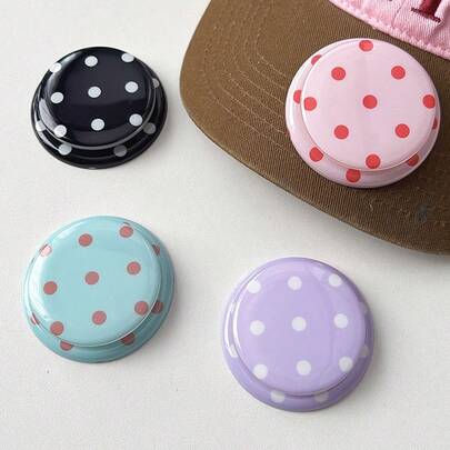 1 Set Of Japanese And Korean Minimalist Holiday Polka Dot Color Palette Magnetic Absorption Dot Holder 14/13 Suitable Compatible With Apple 16/15 PROMAX Phone Case Multi-Color Holder