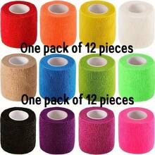 12 Rolls 12 Colors Self-Adhesive Elastic Bandage - A - View 7