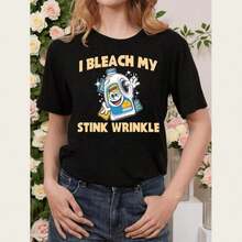 1 Piece Funny And Bold Plus Size Women's T-Shirt With Print "I Don't Need Anger Control, I Need People To Stop Bothering Me" - Soft, 180g, 100% Cotton - 黑色 7 - 查看 1