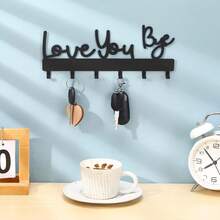 No Drill Self-Adhesive Decorative Key Holder Hook, Wall Art Key Storage Rack For Entryway - Multicolor - View 3