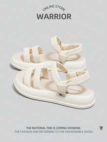 WARRIOR 1双女士休闲平底凉鞋 - 米色 - 查看 3