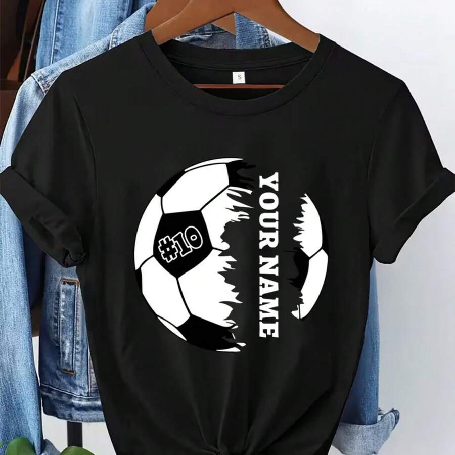 Printed T-Shirt For Men And Women - Black - View 1