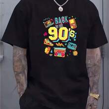 Printed T-Shirt For Men And Women - Black - View 1