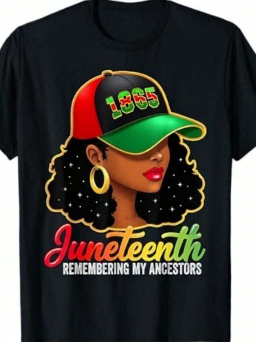 Juneteenth T-Shirt: Remembering My Ancestors - 黑色 7 - 查看 1