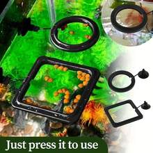 Fish Feeding Ring For Aquarium – Round And Square Floating Food Feeder With Suction Cup For Betta, Goldfish, Guppy, Turtle - Multicolor - View 4