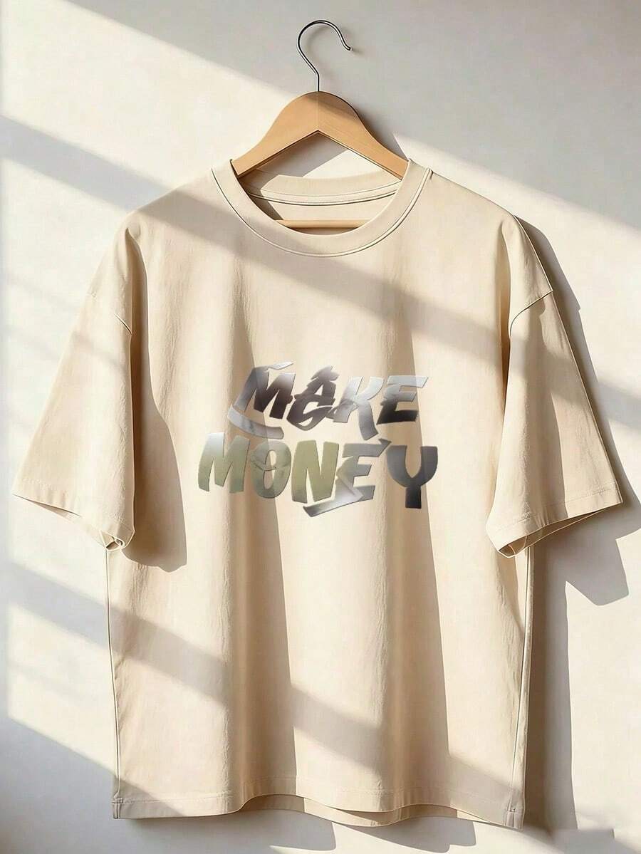Urban And Minimalist Style Short-Sleeved T-Shirt, Short-Sleeved T-Shirt For Spring And Summer 2026, Made In Mexico, 180 Grams. Cartoon Print, Couple Design, Suitable For Indoor Or Outdoor Wear. Crew Neck, Unisex, Ideal For The Office And Leisure. One-Pack. - APR-P631577SLNDXZGY511 - 查看 1