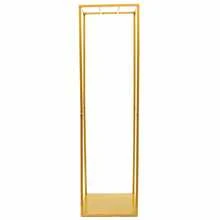 GDAE10 Hoch Freistehend Kleiderständer Hoch 182cm, Backfarbe, Gold kleiderstange Mit Dicke Basis, Hochzeitskleid Display Stand, Tragfähigkeit 5-8kg - Standard - Übersicht 4