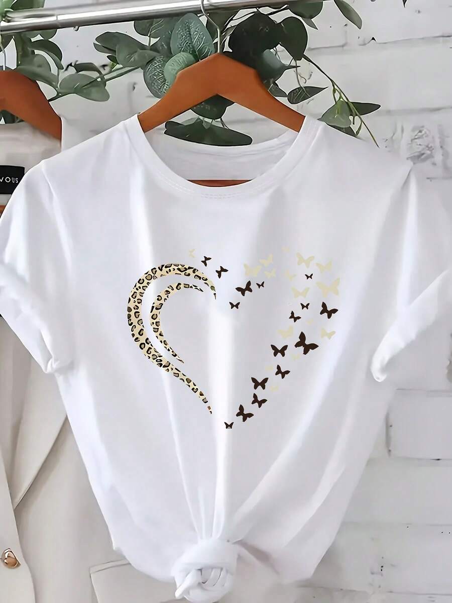 Women's T-Shirt For Spring And Summer - 白色 - 查看 1