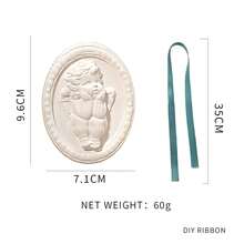 5/2/1 chiếc Mặt dây chuyền thiên thần Cupid bằng thạch cao kiểu Pháp cổ điển, đá khuếch tán hương thơm cho tủ quần áo và xe hơi, hương hoa nhài sáng tạo, 6*7.5cm - Mặt dây chuyền thạch cao dùng cho liệu pháp hương thơm - Xem 6