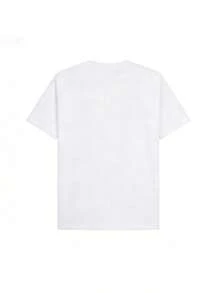 Women's T-Shirt: Ladies' White Summer T-Shirt, Modern Hip-Hop Style, Pink Rap Style Cat Print, Vibrant Purple Singing Cat, Neon Green Portable Speaker, Vintage Gold Chain, Urban Graffiti Art Style, Musical Performance Theme, Fashionable Aesthetic Top For Casual Parties And Concerts. - 白色 - 查看 5
