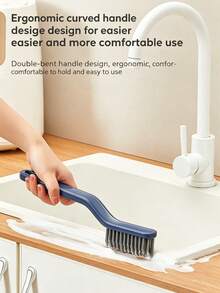 Bathroom Gap Brush, Bathroom & Kitchen Crevice Cleaning Brush, Multi-Function Window Slot & Groove Dust Brush With Stiff Bristles - Multicolor - View 4