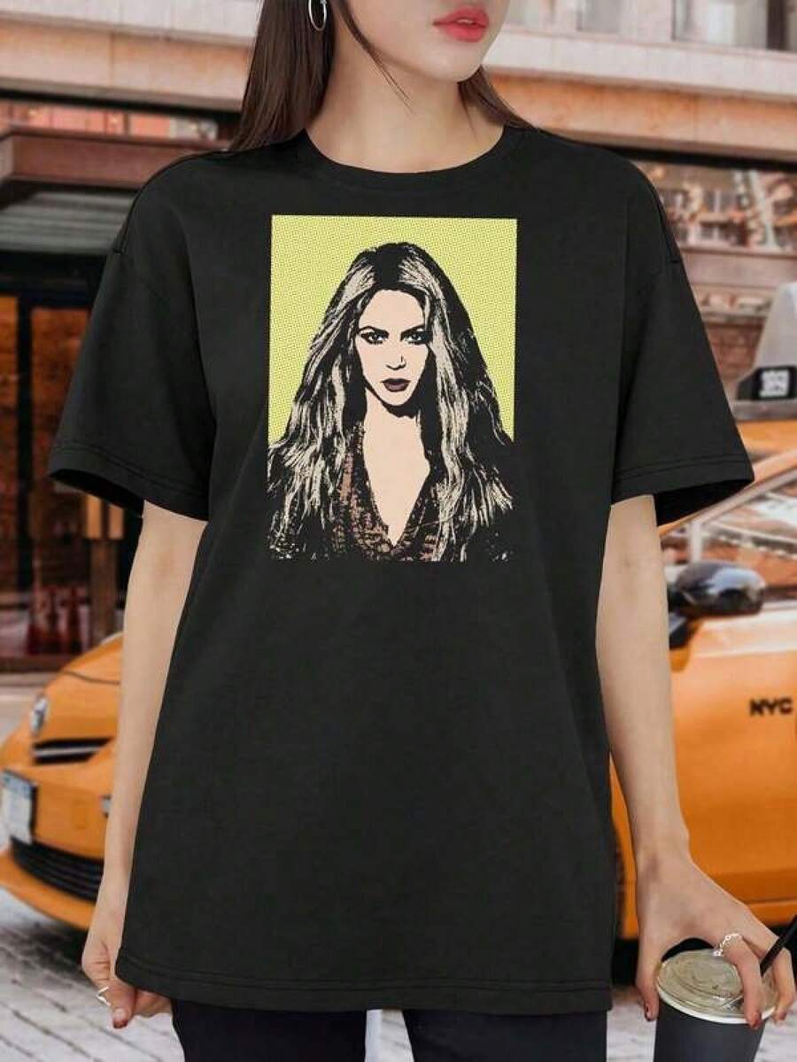 Camiseta unisex de manga corta, camiseta unisex de manga corta, para mujerShakiraEstiloPopArteCamiseta-LatinoMúsicaEllaLoboSuperiorCaderasNo lo hagasMentiraModaTeeParaHerplayerashombre, , , Dazymujer,romwehombres, bohochic,maestrasregalos,camisetaparaconjuntos de mujercon curvasparamu,y2k,playerashombre, , , Dazymujer,romwehombres, bohochic,maestrasregalos,camisetaparaconjuntos de mujercon curvasparamu,y2k, - Negro - Ver 1