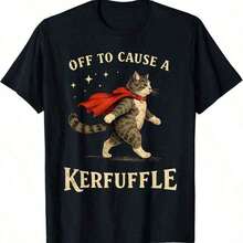 Off To Cause A Kerfuffle Funny-Shirt - Black - View 7