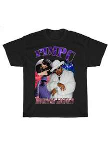 Men's T-Shirt, 1 Piece, UGK C, Houston Hip-Hop Rapper, A Legendary Printed T-Shirt For Women, Ideal As A Holiday Gift. With A Crisp, Streamlined Cut, This Garment Creates A Clean And Vibrant Look. Its Relaxed Yet Flattering Silhouette Suits All Body Types, Offering A Style That Is Both Casual And With A Touch Of Elegance. - 黑色 - 查看 6
