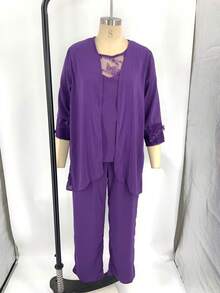 Women Two-Piece Outfits - Purple - View 2