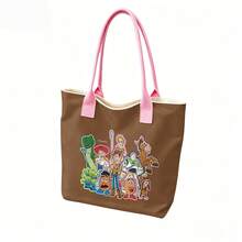 Miniso Bolso de lona con todos los personajes de Toy Story de Disney, bolso de hombro marrón para uso diario - Rosa - Ver 3