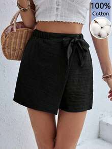 Frenchy Pantalones de verano, shorts cómodos con lazo para mujeres, pantalones informales - Multicolor - Ver 5