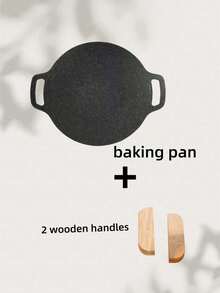 Round Marble Non-Stick Grill Pan, Induction Compatible, Even Heat For Healthy Cooking. Portable For Home, Camping, BBQ And Various Foods. - Korean-style Baking Pan - View 11