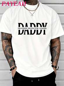 Camiseta de Día del Padre PAYEAH Daddy Husband Protector Hero (Una sola pieza) 100% algodón 220g camiseta de algodón pesado UZCW - Blanco - Ver 12