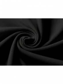 Camiseta Casual Esencial de Manga Corta para Mujer - 100% tejido de punto, baja elasticidad, estampado de tres flores, cómoda para todas las estaciones, lavable a máquina, algodón suave para uso diario en verano. - Negro - Ver 4
