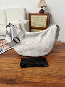 LECEY Unisex Sports Diagonal Shoulder Messenger Bag, 2026 Spring New Dumpling Crossbody Bag - Light Grey - View 8
