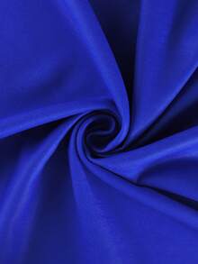 Plus Size Women V-Neck Ruffle Sleeve Blouse - Blue - View 4