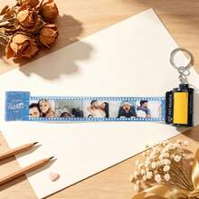 Personalized Father's Day Photo Keychain, Customizable Father And Son, Great Father Keychain With Text, Record Cherished Photo Memories, Customizable Name Keychain, Film Roll Keychain, Mini Photo Album, Keychain - Father's Day Edition 1 - View 7