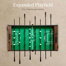 Full Size 54 Inch Regulation Foosball Table For Home, Game Room Includes 2 Balls, 2 Cup Holders - Walnut-54 - View 5