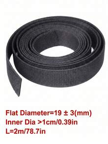 Ống bọc co nhiệt tỷ lệ 2:1, đường kính 10mm, chiều dài 19.69/39.37/59.06/78.74 inch, ống bảo vệ dây dẫn co nhiệt tỷ lệ 2:1, ống co nhiệt dạng phẳng, chống mài mòn, bảo vệ bó dây điện. - Chiều dài là 78,74 inch. - Xem 8