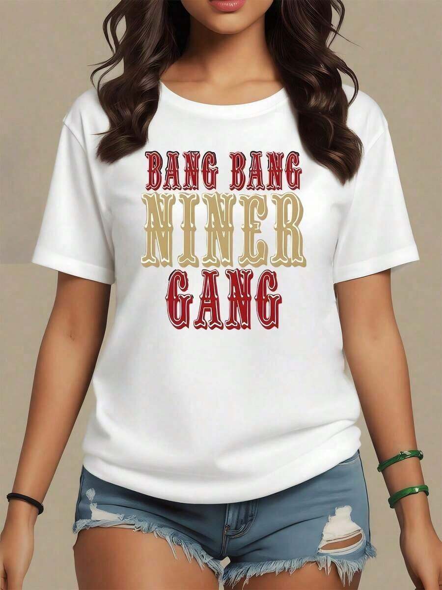 Large Lettering With A Bold Message Reflecting Rebellious Energy, Modern Urban Spirit, And Feminine Confidence-Perfect For Standing Out With Attitude And Strength. A Comfortable And Modern Casual Women's T-Shirt-Vintage Street Style Unisex Loose Cotton Short Sleeve Crew Neck Shirt - 白色 - 查看 1