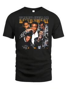This Unisex Keith Sweat Design T-Shirt Is Pure, Soft, And Machine Washable. A Must-Have Casual Piece For All Seasons, It Features A High-Quality Print And Makes A Perfect Gift For Streetwear Enthusiasts, Fans, And Friends. Weighing 7.76 Oz, This T-Shirt Is Designed For Teens. With Its Crisp, Streamlined Cut, It Creates A Clean And Dynamic Look. Its Relaxed Yet Flattering Silhouette Suits All Body Types, Offering A Style That Is Both Casual And Sophisticated. - 黑色 - 查看 1