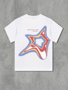Women's Printed Short Sleeve T-Shirt - White - View 6