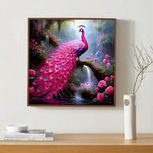 Kit de pintura de diamantes 5D - Diamante redondo completo, patrón de pavo real, juego de manualidades acrílicas para decoración del hogar, kit de pintura de diamantes sin marco, regalo creativo - Ver 4