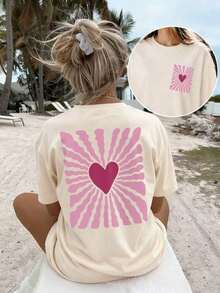 Camiseta Casual de Manga Corta y Cuello Redondo para Mujer, Talla Grande, Verano - Estilo - Ver 4