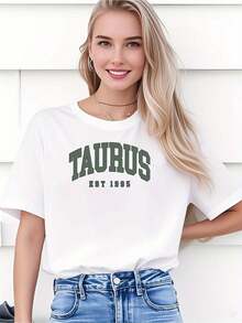 Camiseta Extra Grande para Mujer, Signo Zodiacal Tauro - Negra y Verde, Estilo Retro Vintage, Corte Holgado, Camiseta para Uso Diario para Mujeres Tauro Nacidas en 1995 - Idea de Regalo de Cumpleaños, Artículo de Almacén Local para Mujeres, Hermosa Blusa para Mujer, Camiseta para Mujer, Camiseta Gráfica para Mujer, Camiseta para Mujer, Camisa para Mujer, Blusa para Mujer, Top para Mujer, Ropa para Mujer - Negro - Ver 6
