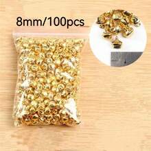 100pcs Decorative Bells, DIY Craft, Holiday Decor, Dog Collar Accessories, Phone Strap Accessories, Suitable For Halloween And Christmas - One-word Bell - View 15