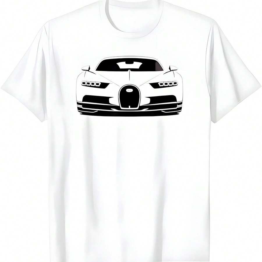 Camiseta de diseño de coches deportivos Supercar Contour Roadway - Blanco - Ver 1