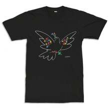 Camiseta Pablo Picasso Paloma de la Paz, 100% Algodón, para Hombre y Mujer, Todas las Tallas (ISK-902651) - alta calidad - Negro - Ver 6