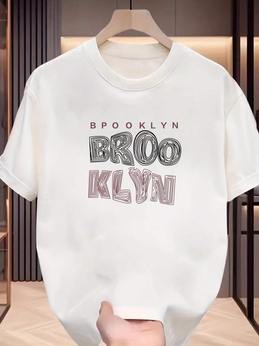 Nueva camiseta de manga corta para mujer de 180 g,% algodón - Camiseta casual versátil con estampado de verano para hombre - Camiseta con estampado de verano para parejas - Unisex - Regalo para vacaciones - Blanco - Ver 1