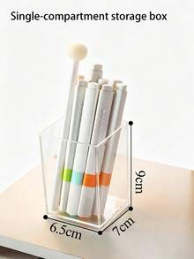 1pc Stackable PET Curling Iron Storage Rack, Hair Styling Tool Organizer - Clear - View 13